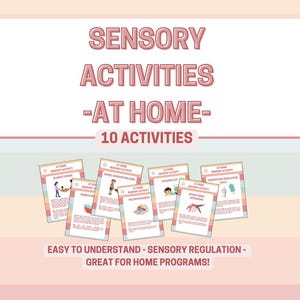 Sensory Activities - At Home - Sensory Regulation- Home or On The Go Activities