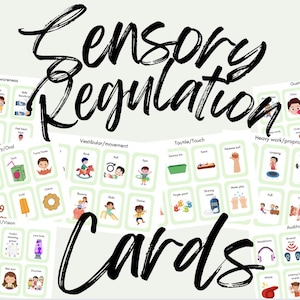 Tarjetas de actividades para la dieta sensorial y la regulación sensorial