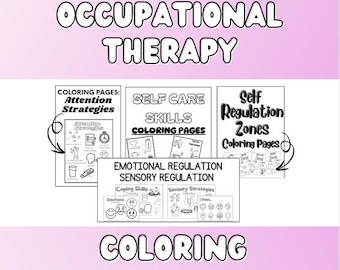Occupational Therapy - Coloring Pages - ADLs, Sensory/Emotional Regulation, Attention & More!