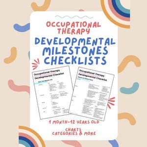 Occupational Therapy Developmental Milestones PDF Printable Evaluation Chart OT Resoures