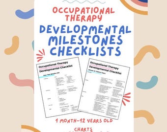 Occupational Therapy Developmental Milestones PDF Printable Evaluation Chart OT Resoures