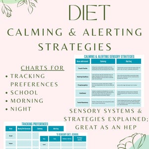 SENSORY DIET Calming & Alerting Strategies *Occupational Therapy Sensory Resources*