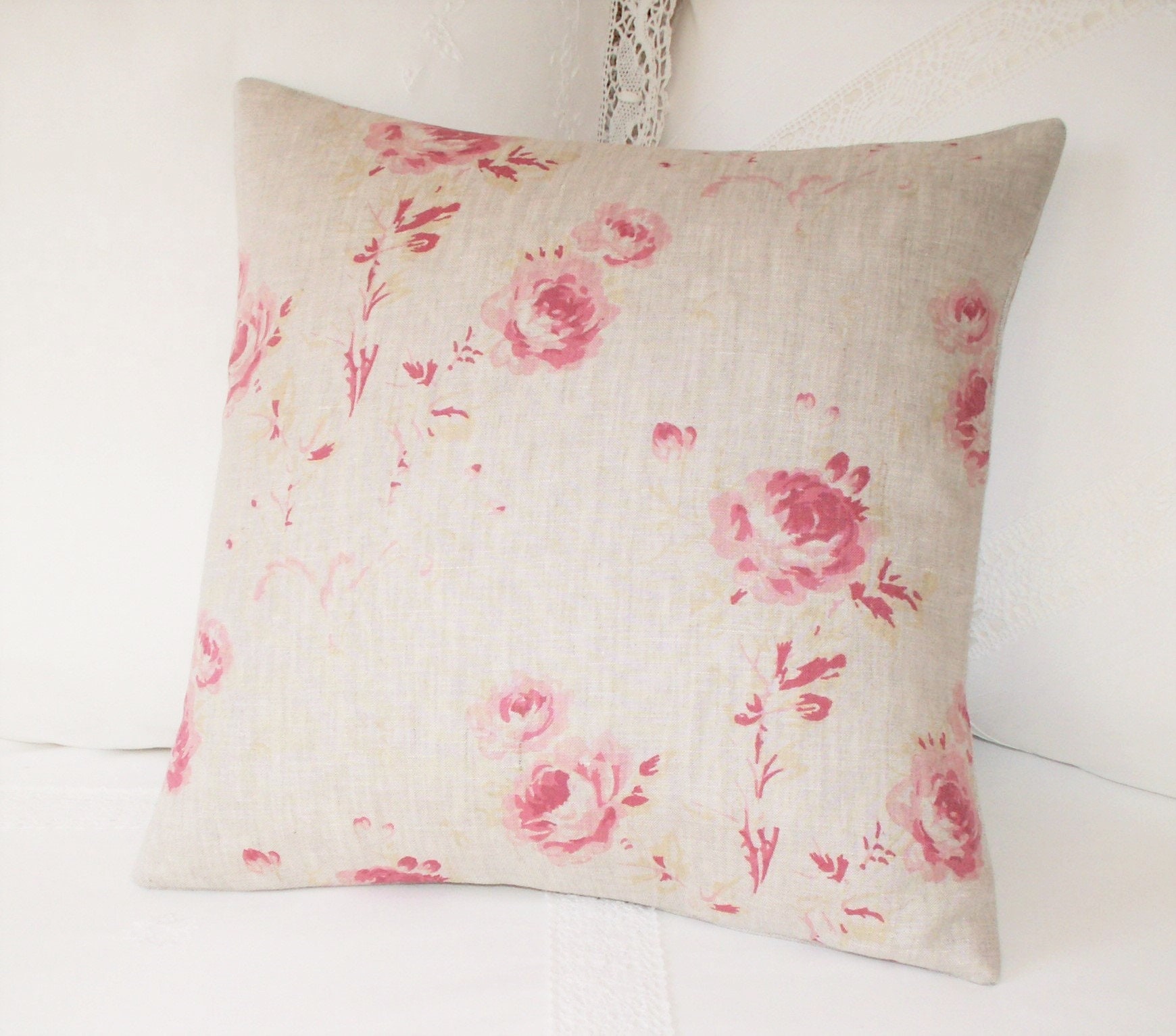 raspberry throw pillow