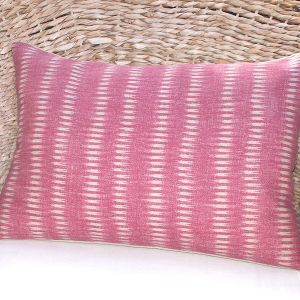 Pink Striped Pillow Etsy
