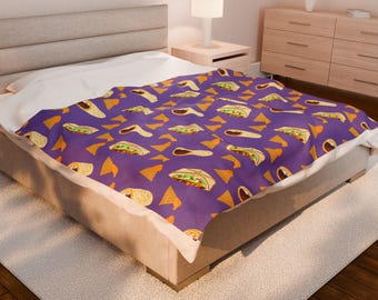 Craving's Meal, Taco Bell Themed Velveteen Plush Blanket