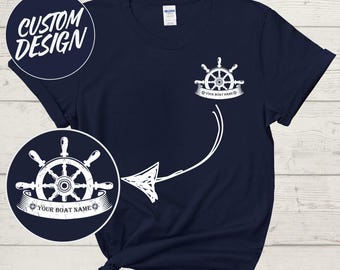 Custom Boat Name Shirt: Boating Trip Captain Gift
