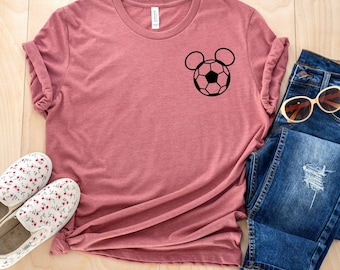 Mickey Ball Shirt, Mickey Mouse Ears Sports Shirt, Mickey Soccer Ball Shirt, Disney Sports Shirt, Disney Soccer Shirt, Disney Game Day Shirt