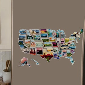 Paquete de imanes de los 50 estados, juego de imanes de viaje de recuerdo, decoraciones para refrigeradores pequeños, regalo de recuerdo de aventuras