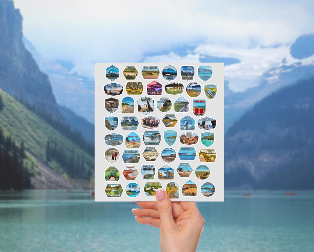 Canadian National Parks Sticker Sheet, Mini Canada Vinyl Checklist ...