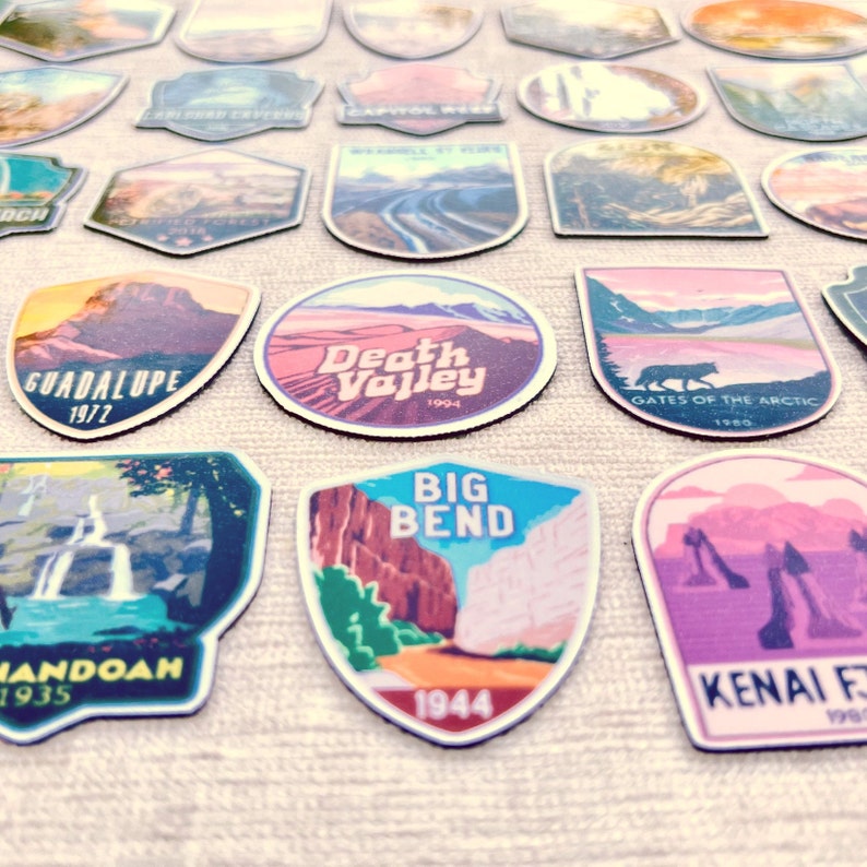 All 63 National Parks Magnet Bundle, Travel Magnet Souvenir Set, Small