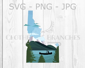 Idaho State Nature Graphic, svg, png, jpg, Sublimation Travel Landscape