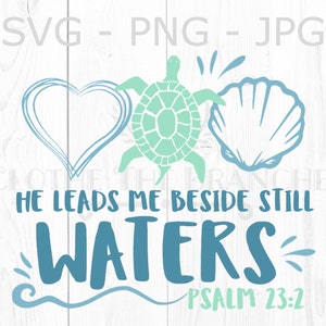 Shell Scripture, Tortuga Marina, Aguas Tranquilas, Salmo 23 Gráfico, svg, png, jpg