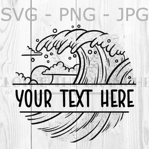 Wave Circle Customizable Graphic, svg, png, jpg