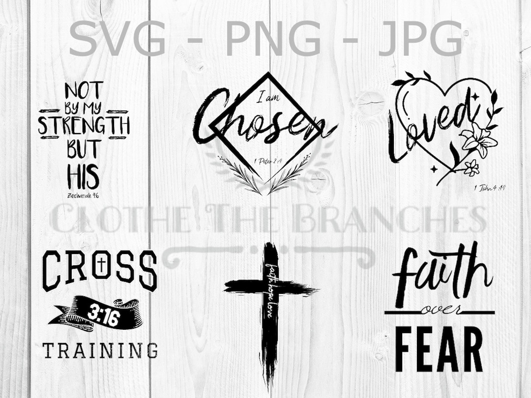 Christian Scripture Bundle Svg, Bible Verse Png, Faith Over Fear Quote ...