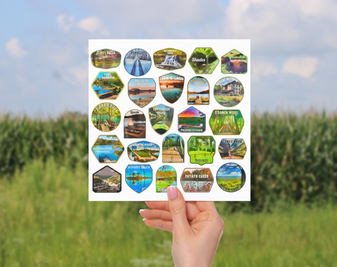 Indiana State Parks Map - Etsy