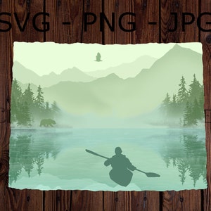 State Colorado Landschaft, svg, png, jpg, Mountain Lake Sublimation Grafik