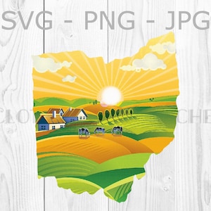 Paisaje de Ohio, png, jpg, svg, Gráfico de sublimación estatal