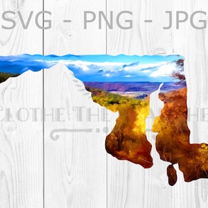 Maryland Landscape State Grafik Sublimation, svg, png, jpg