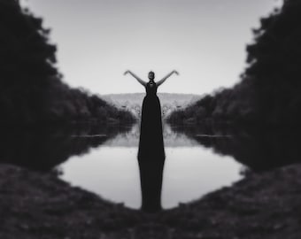 surrealistic dark art photography print 'the river'