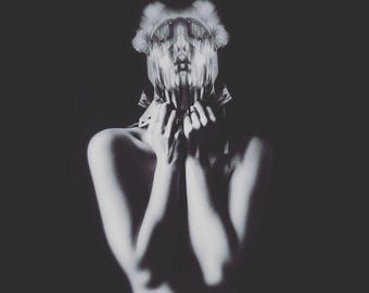 surrealistic dark art photography print '(in) an unkindness'