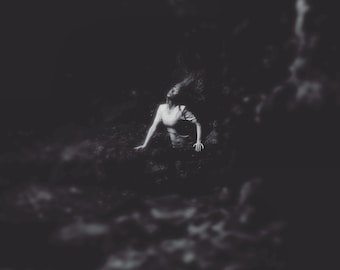 surrealistic dark art photography print 'birthed out of and into the same'