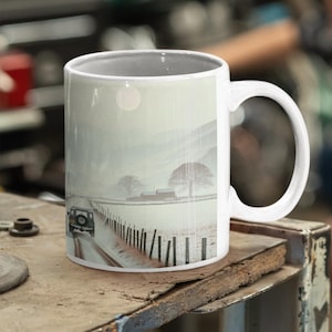 Classic Land Rover Defender Mug | Landrover lover gift | Lake District | Countryside gift | Winter landscape | Defender lover mug