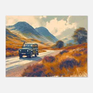 Classic Land Rover Defender Wall Art | Matte Print | Lake District Fells | Land Rover Wall Art | Land Rover Enthusiast Gift