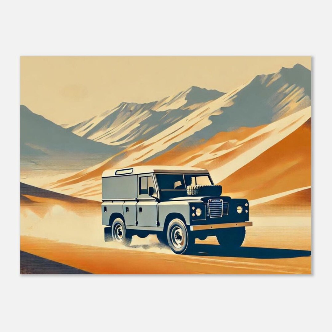 Classic Land Rover Defender Wall Art | Matte Print | High Mountains ...
