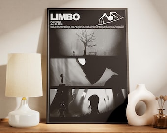 ケムケムページ Limbo Game Poster: Atmospheric Puzzle Platformer Art (digital