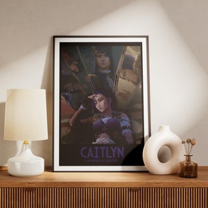 Poster Arcane Caitlyn / 18 x 24 pollici / Decorazione murale estetica per la casa / Arte stampabile / League of Legends / Mostra / Download digitale