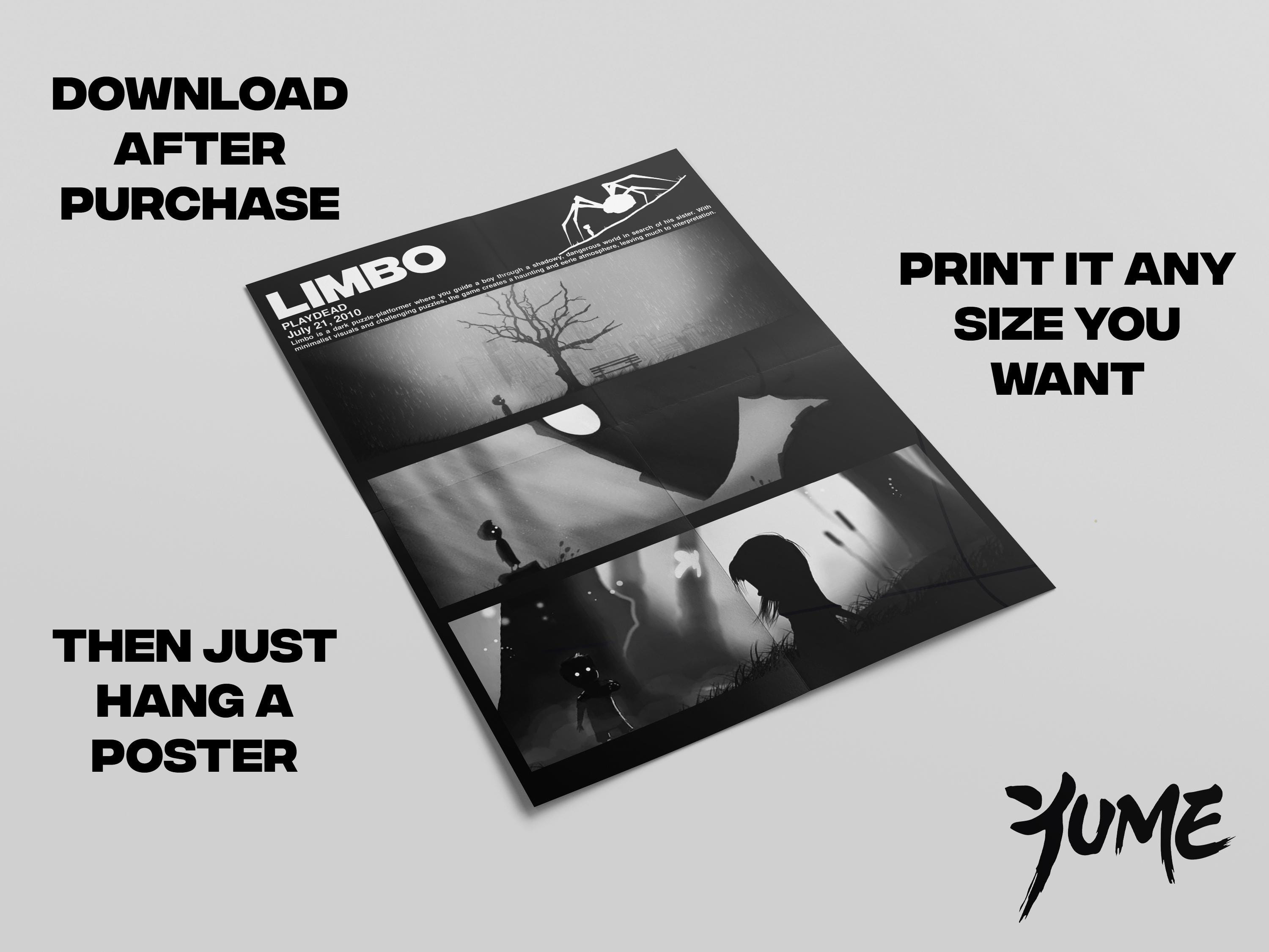 Limbo Game Poster: Atmospheric Puzzle Platformer Art (digital