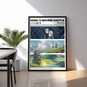 Howl's Moving Castle Poster: Classic Anime Art Print (18x24 inches) (Digital Download)