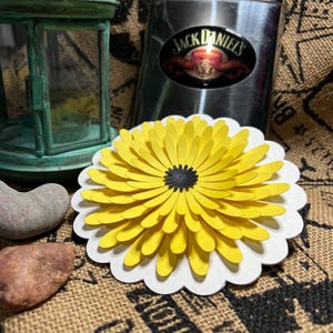 Handmade magnetic ‘Yellow flower’ card