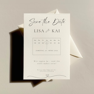 Digital - SAVE THE DATE - Einladung - Personalisierbar - digitale Nutzung - A5 - Hochformat - Verschicken in digitaler Form möglich