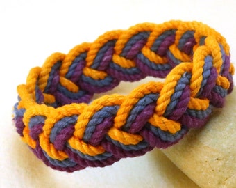 bright orange purple rope bracelet sailor knot bracelet 4506