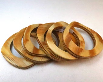 mid century modern plywood bangle collection size L