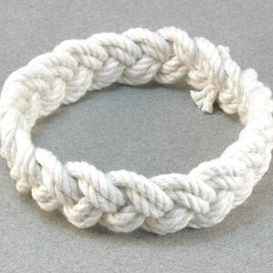 heavy two strand cotton bracelet turk head knot bracelet by WhatKnotShop on ETSY