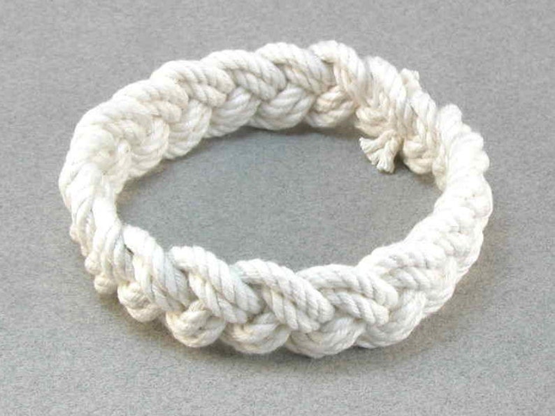 heavy two strand cotton bracelet turk head knot bracelet by WhatKnotShop on ETSY
