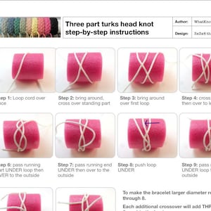 rope bracelet instructions 3 part sailor bracelet turks head knot illustrated