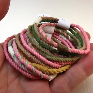 pink string bracelets 7&quot; size 4942