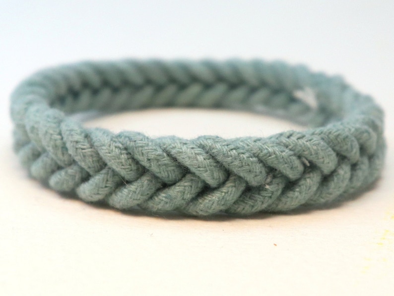 verdigris herringbone weave rope bracelet by WhatKnotShop on ETSY