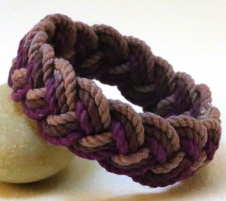 died view nightshade purple layered rope bracelet by WhatKnotShop on ETSY