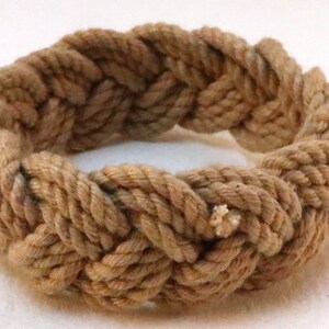 three part cotton rope bracelet in olive taupe by WhatKnotShop on ETSY