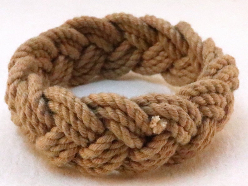 three part cotton rope bracelet in olive taupe by WhatKnotShop on ETSY