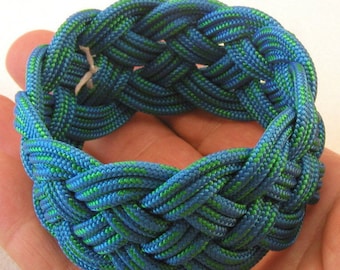 blue nylon rope bracelet size M 3625