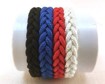 slender nylon herringbone rope bracelet 3382