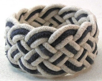 navy cotton rope bracelet turks head knot bracelet 3856