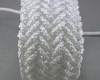 large adjustable triple herringbone weave rope bracelet 1454