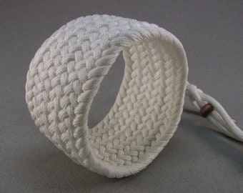 wide nylon herringbone rope bracelet size XL 1011