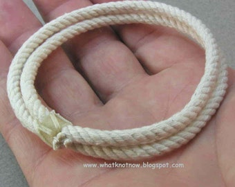 two loop thick cotton rope bracelet 3169